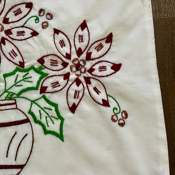 Festive Floral Embroidered Throw Pillows - Set of 2 18/25 Inches - Picture 7 of 11